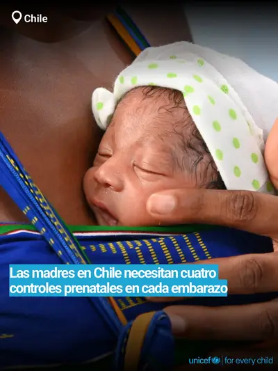 Antenatal care tile for Chile, Bold number · Spanish