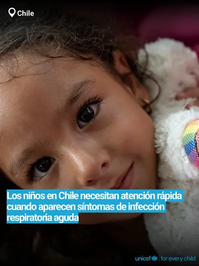 Childhood pneumonia tile for Chile, Bold number · Spanish