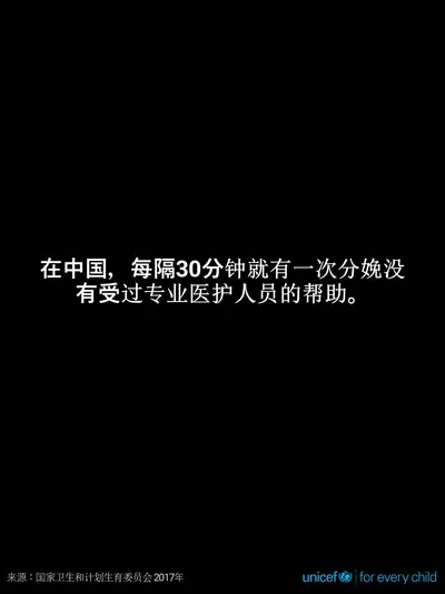 Skilled birth attendance tile for China, Text only · Chinese