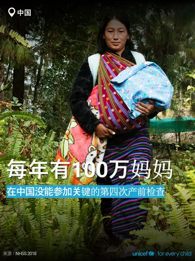Antenatal care tile for China, Bold number · Chinese