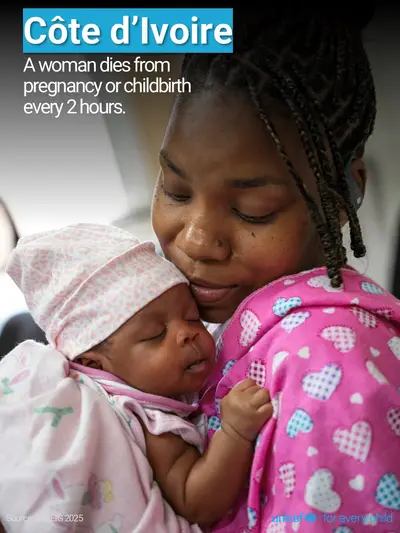 Maternal mortality tile for Côte d'Ivoire, Photo · English