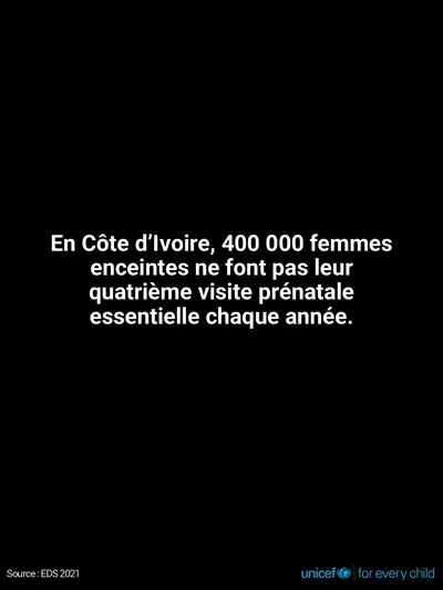 Antenatal care tile for Côte d'Ivoire, Text only · French