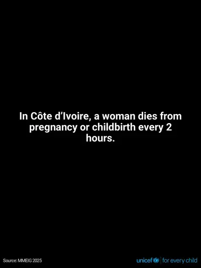 Maternal mortality tile for Côte d'Ivoire, Text only · English