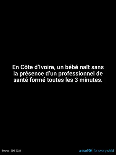 Skilled birth attendance tile for Côte d'Ivoire, Text only · French