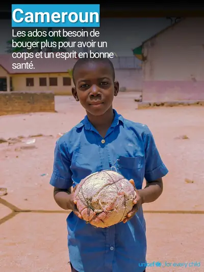 Adolescent physical activity tile for Cameroon, Photo · French