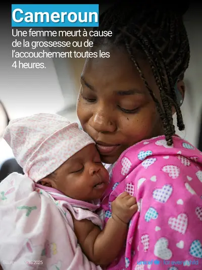 Maternal mortality tile for Cameroon, Photo · French