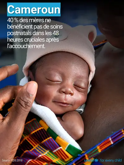 Postnatal care tile for Cameroon, Photo · French