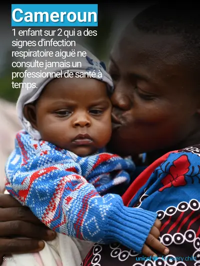 Childhood pneumonia tile for Cameroon, Photo · French