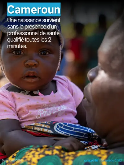 Skilled birth attendance tile for Cameroon, Photo · French
