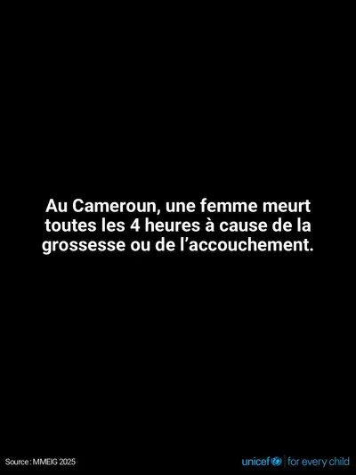 Maternal mortality tile for Cameroon, Text only · French