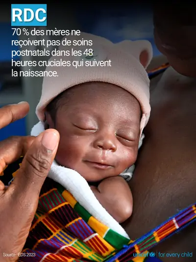 Postnatal care tile for Democratic Republic of the Congo, Photo · French