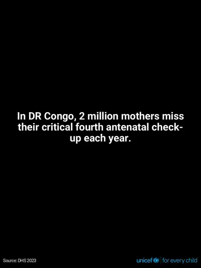 Antenatal care tile for Democratic Republic of the Congo, Text only · English
