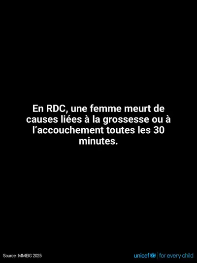 Maternal mortality tile for Democratic Republic of the Congo, Text only · French