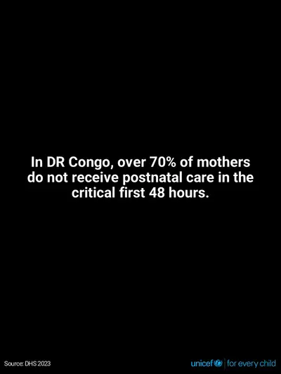 Postnatal care tile for Democratic Republic of the Congo, Text only · English