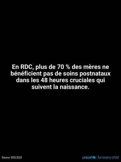 Postnatal care tile for Democratic Republic of the Congo, Text only · French