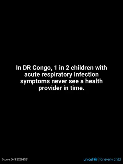 Childhood pneumonia tile for Democratic Republic of the Congo, Text only · English