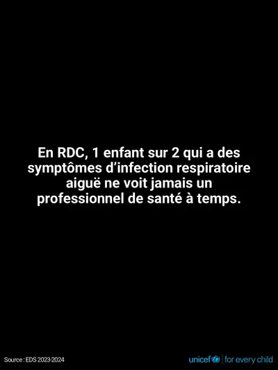 Childhood pneumonia tile for Democratic Republic of the Congo, Text only · French