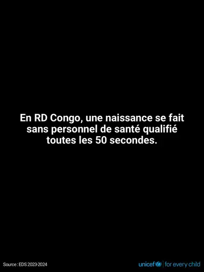 Skilled birth attendance tile for Democratic Republic of the Congo, Text only · French