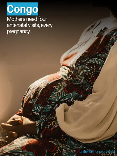 Antenatal care tile for Congo, Photo · English