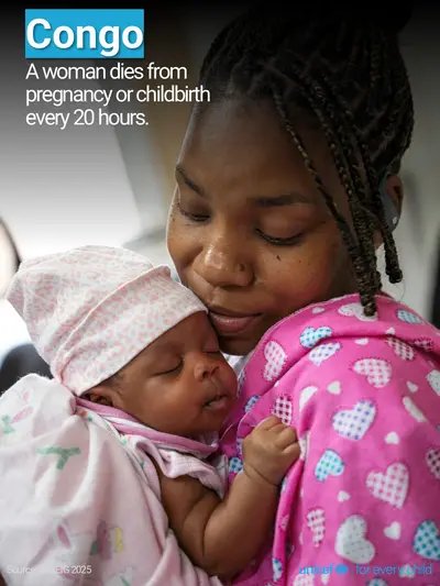Maternal mortality tile for Congo, Photo · English
