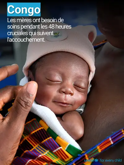 Postnatal care tile for Congo, Photo · French