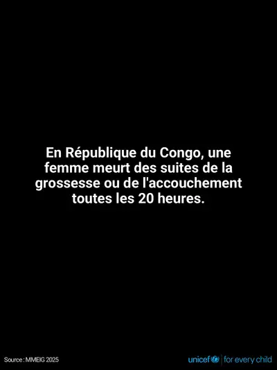 Maternal mortality tile for Congo, Text only · French