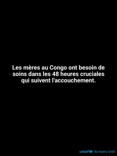 Postnatal care tile for Congo, Text only · French