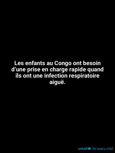 Childhood pneumonia tile for Congo, Text only · French