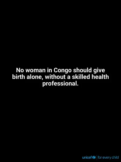 Skilled birth attendance tile for Congo, Text only · English