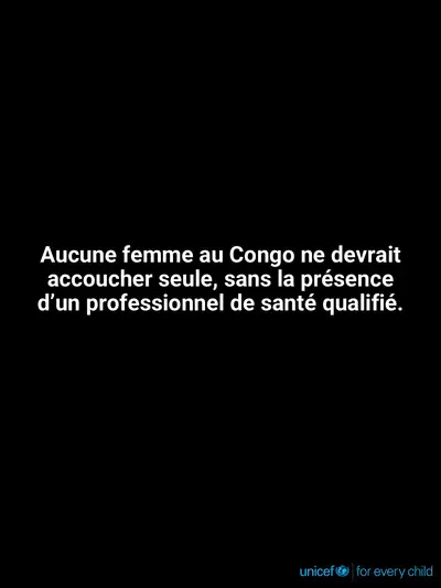 Skilled birth attendance tile for Congo, Text only · French