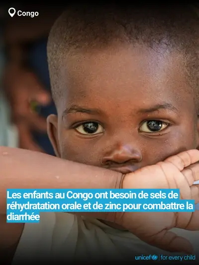 Oral rehydration salts tile for Congo, Bold number · French