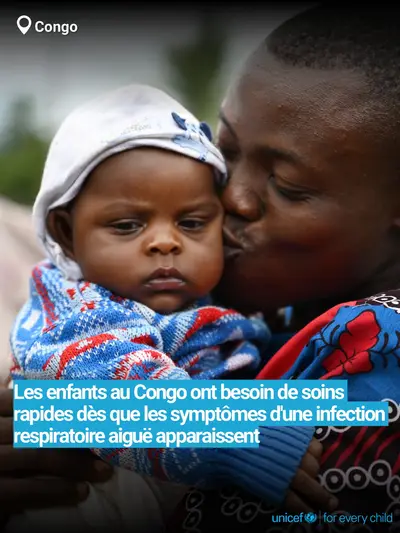 Childhood pneumonia tile for Congo, Bold number · French