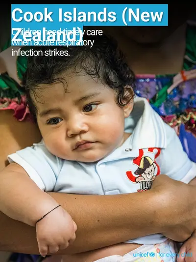 Childhood pneumonia tile for Cook Islands, Photo · English
