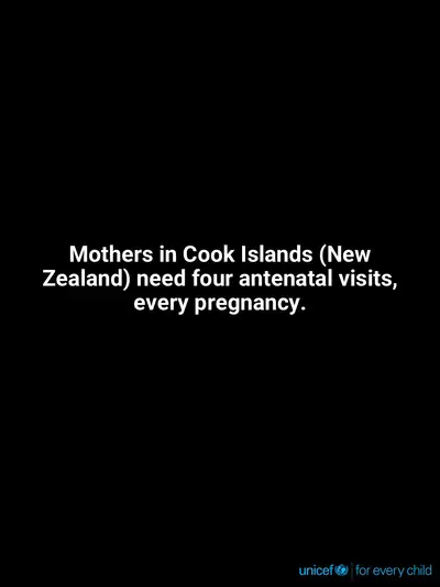 Antenatal care tile for Cook Islands, Text only · English