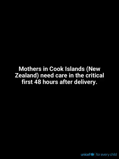 Postnatal care tile for Cook Islands, Text only · English