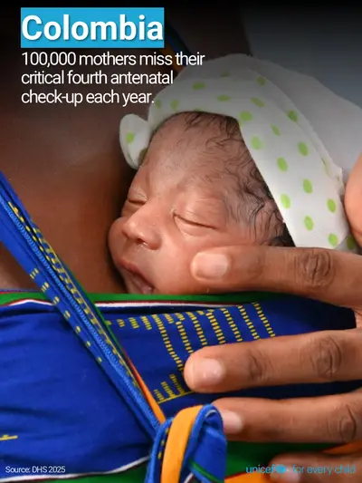 Antenatal care tile for Colombia, Photo · English