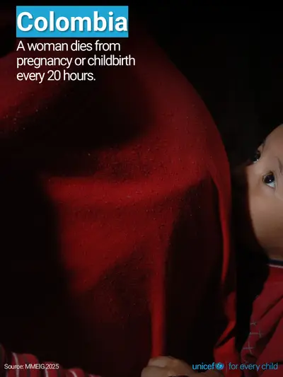 Maternal mortality tile for Colombia, Photo · English