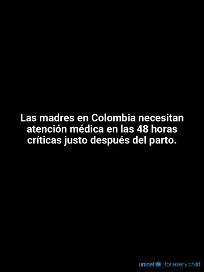 Postnatal care tile for Colombia, Text only · Spanish