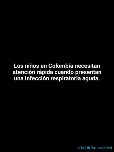 Childhood pneumonia tile for Colombia, Text only · Spanish