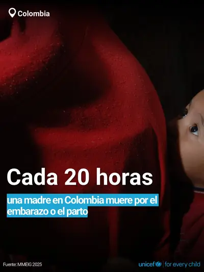 Maternal mortality tile for Colombia, Bold number · Spanish