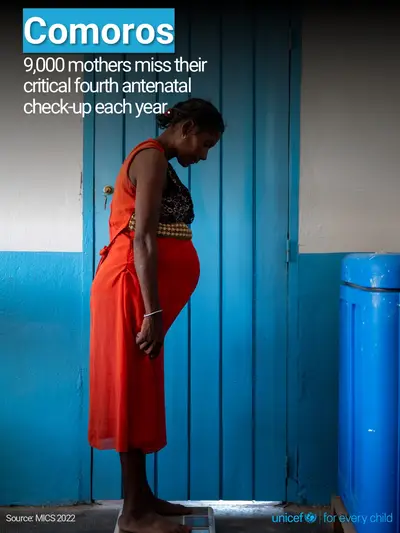 Antenatal care tile for Comoros, Photo · English