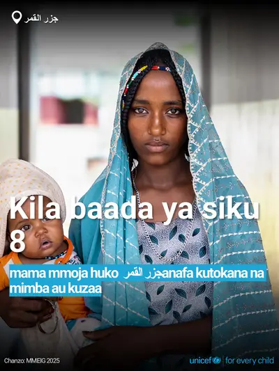 Maternal mortality tile for Comoros, Bold number · Comorian