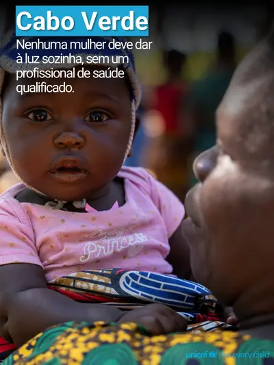 Skilled birth attendance tile for Cabo Verde, Photo · Portuguese