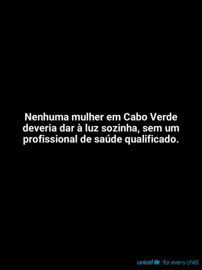 Skilled birth attendance tile for Cabo Verde, Text only · Portuguese