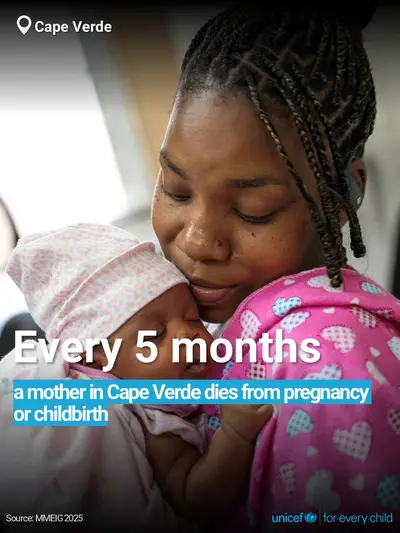 Maternal mortality tile for Cabo Verde, Bold number · English