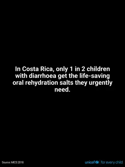 Oral rehydration salts tile for Costa Rica, Text only · English