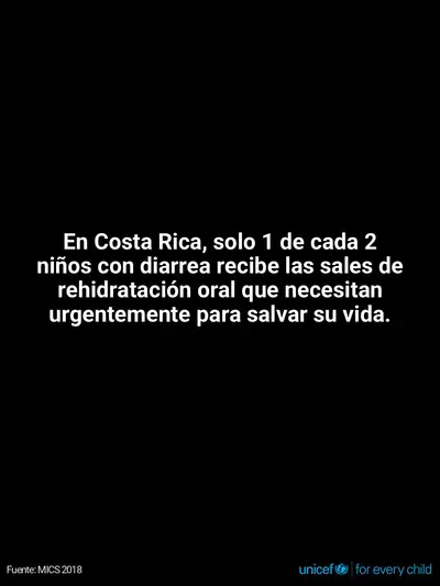 Oral rehydration salts tile for Costa Rica, Text only · Spanish