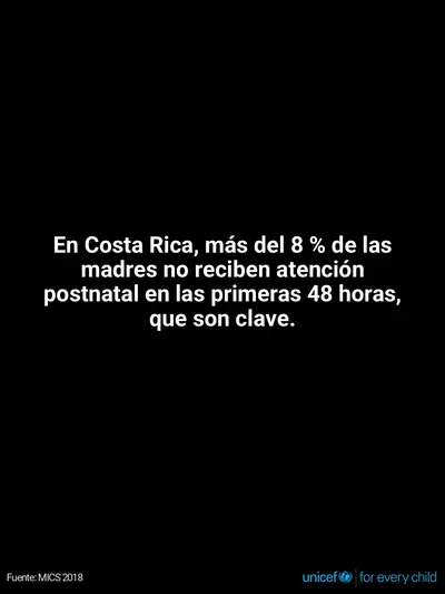 Postnatal care tile for Costa Rica, Text only · Spanish
