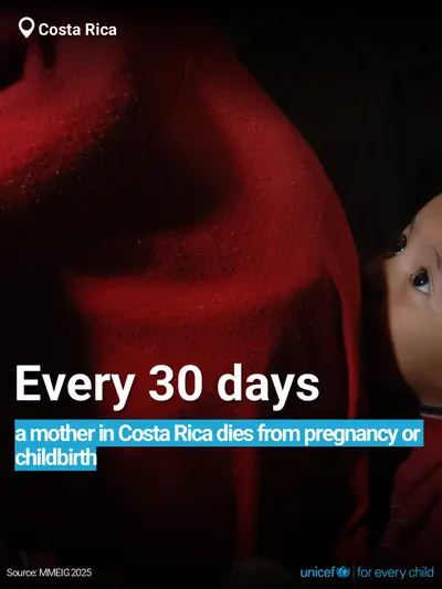 Maternal mortality tile for Costa Rica, Bold number · English