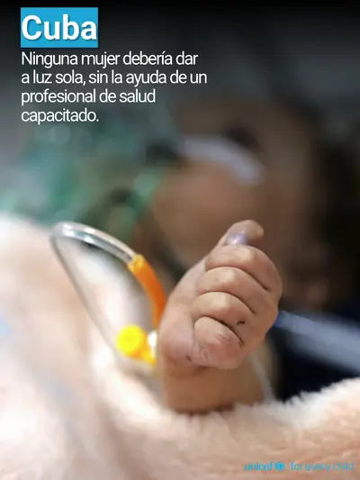 Skilled birth attendance tile for Cuba, Photo · Spanish